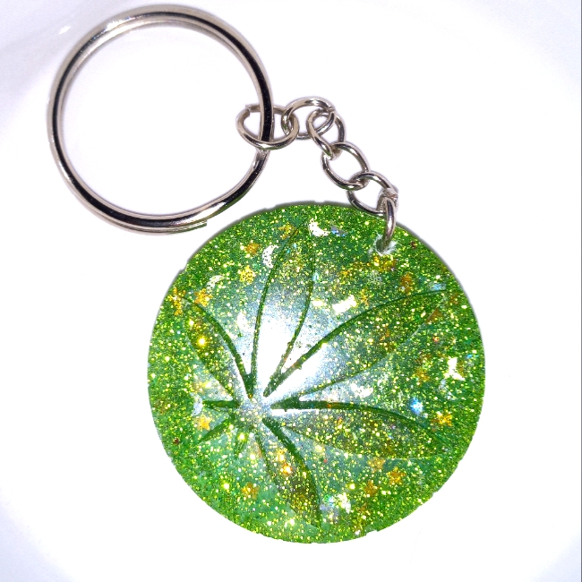 W E E D Leaf Keychain 420